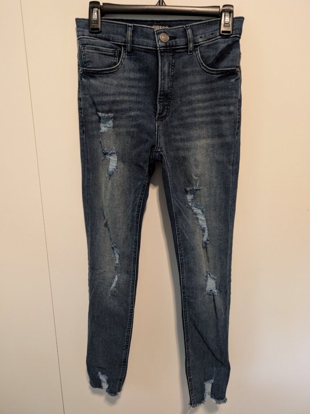 Express High Rise Ankle Leggings Distressed - 4